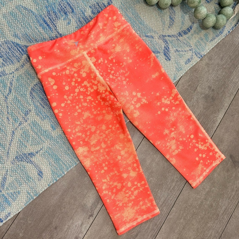 Old Navy Orange Leggings Stretchy Athletic Wear
